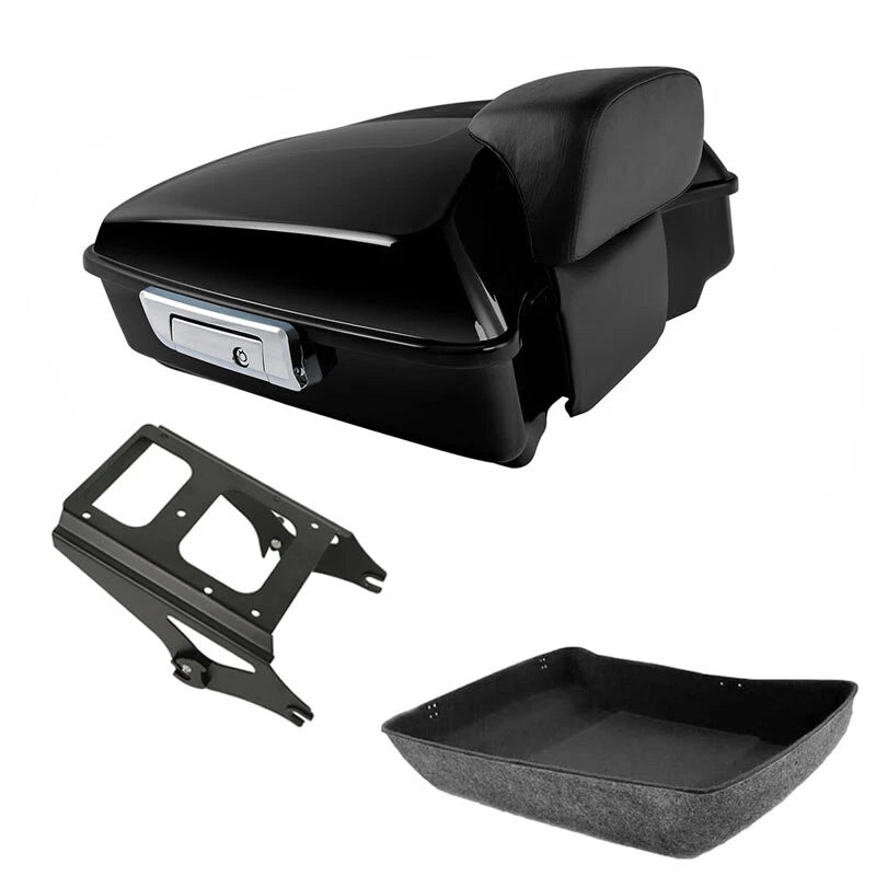 Chopped Trunk Backrest & Mount Rack for Harley Touring Road Glide (2009–2013)