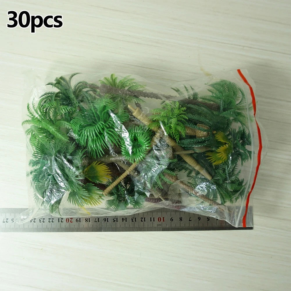 30 Mixed Model Coconut Palm Trees for DIY Park Scenery Layout