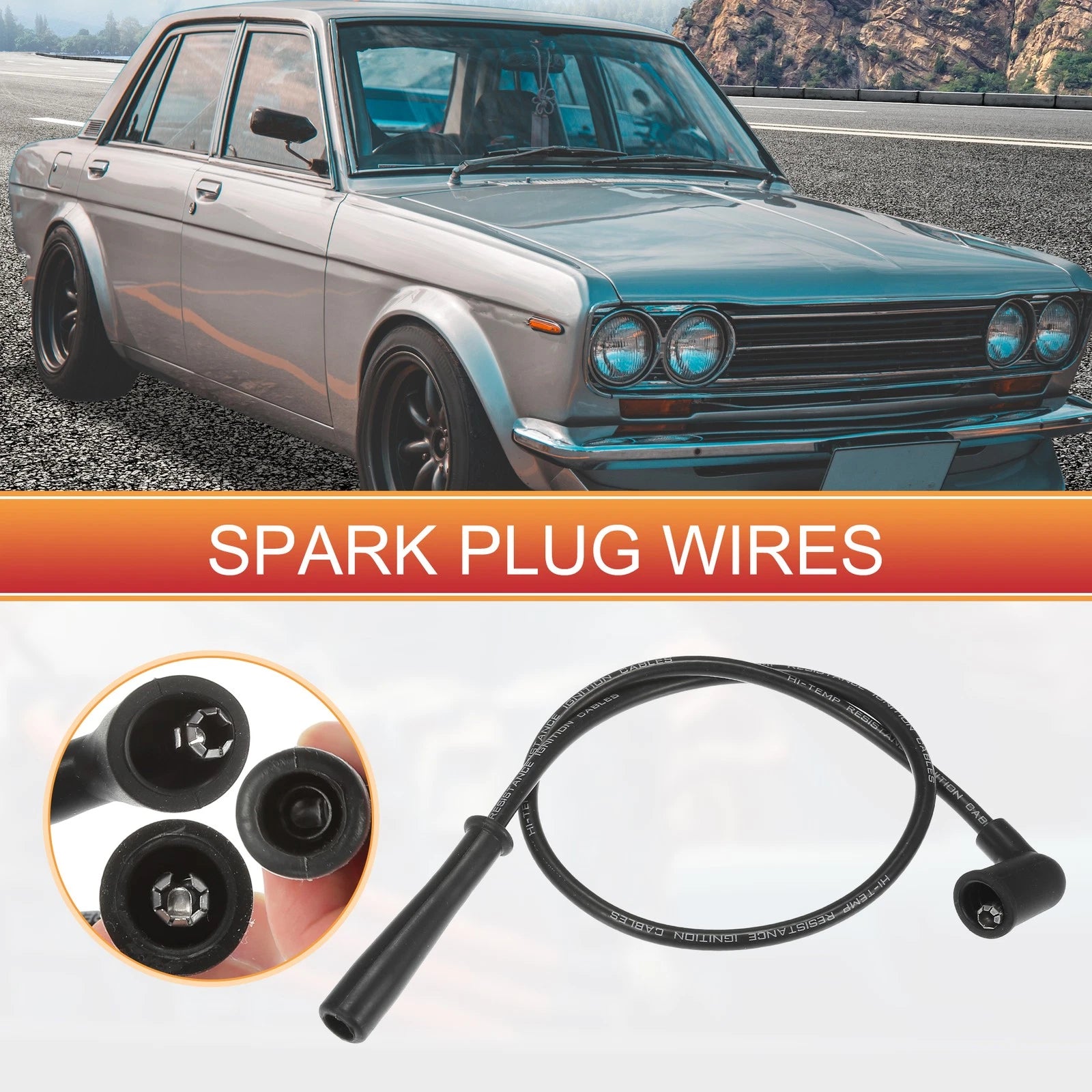 Spark Plug Wire Set Replacement for Nissan 200SX 510 521 610 (1968–1972)