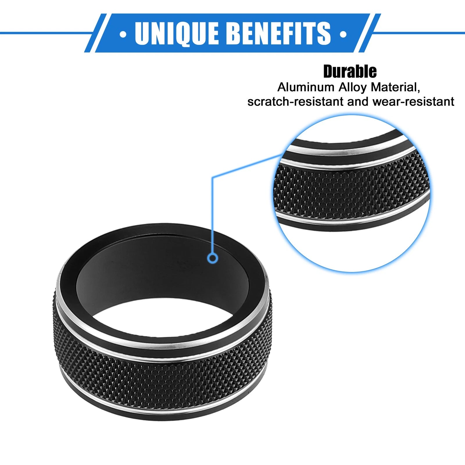 2PCS AC Climate Control Knob Rings Replacement for Toyota Camry (2021–2023)