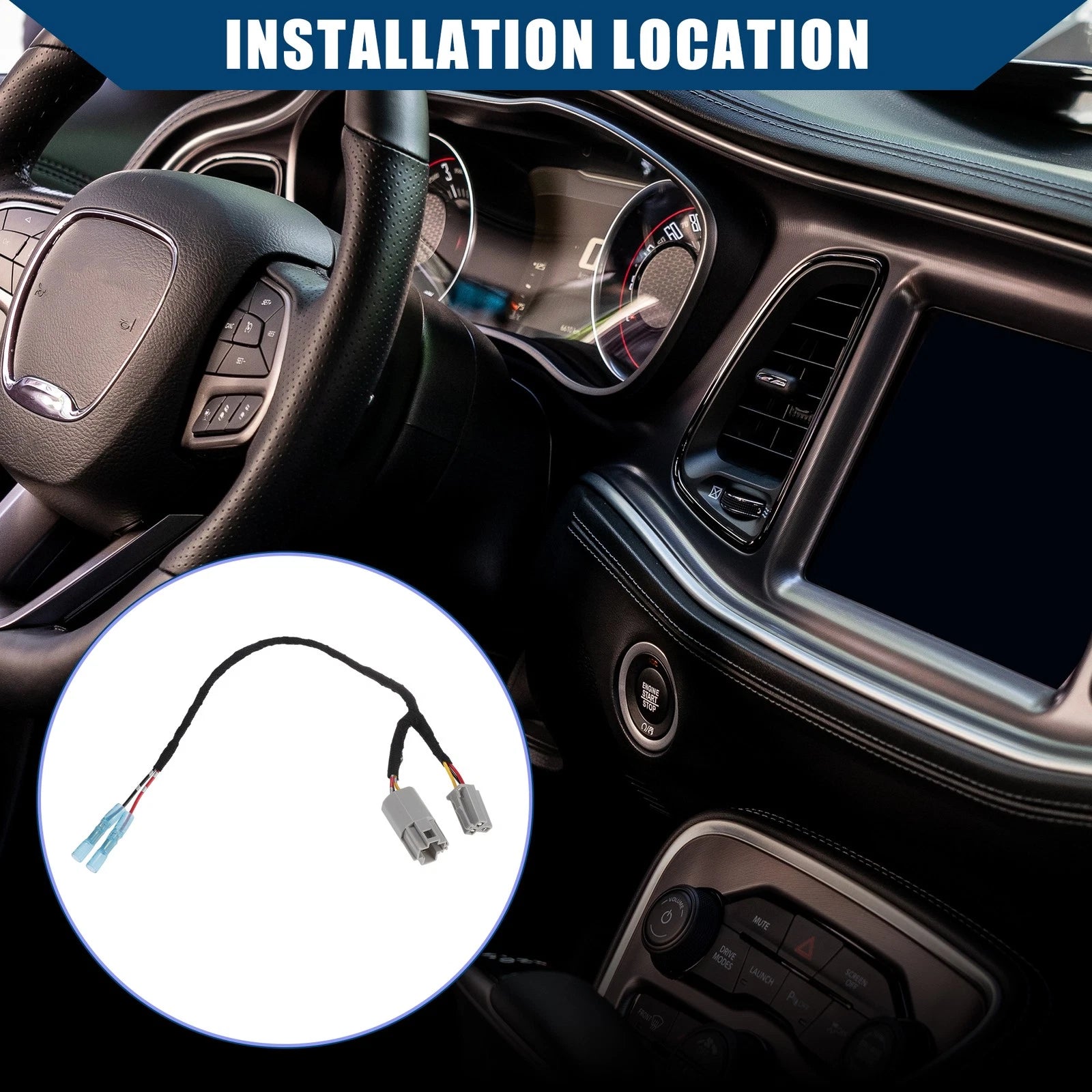Adapter Wiring Harness Switch Connector Set for Dodge Ram Chrysler (2010–2023)