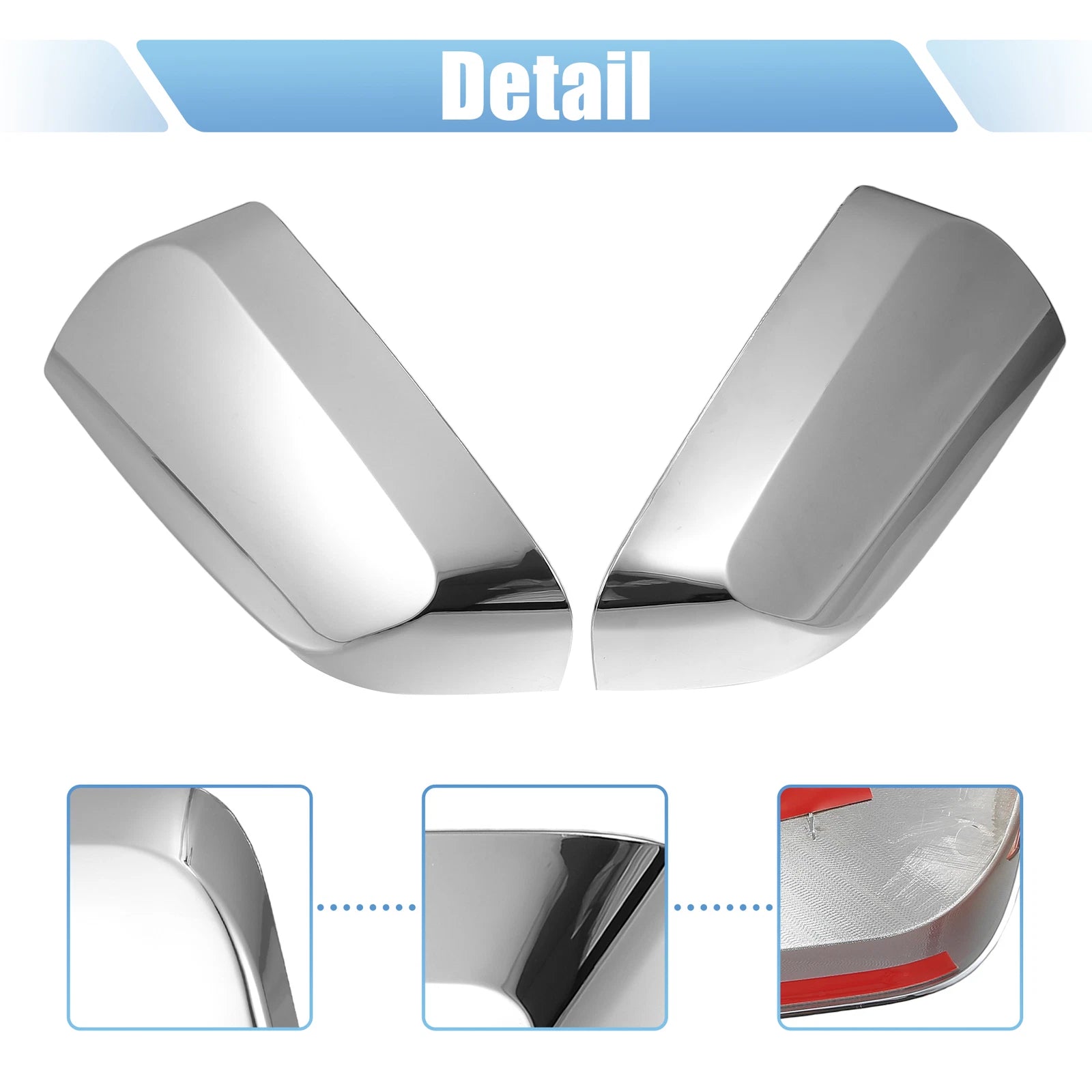 Pair Chrome Plated Half Mirror Covers for Chevrolet Impala (2014–2020)