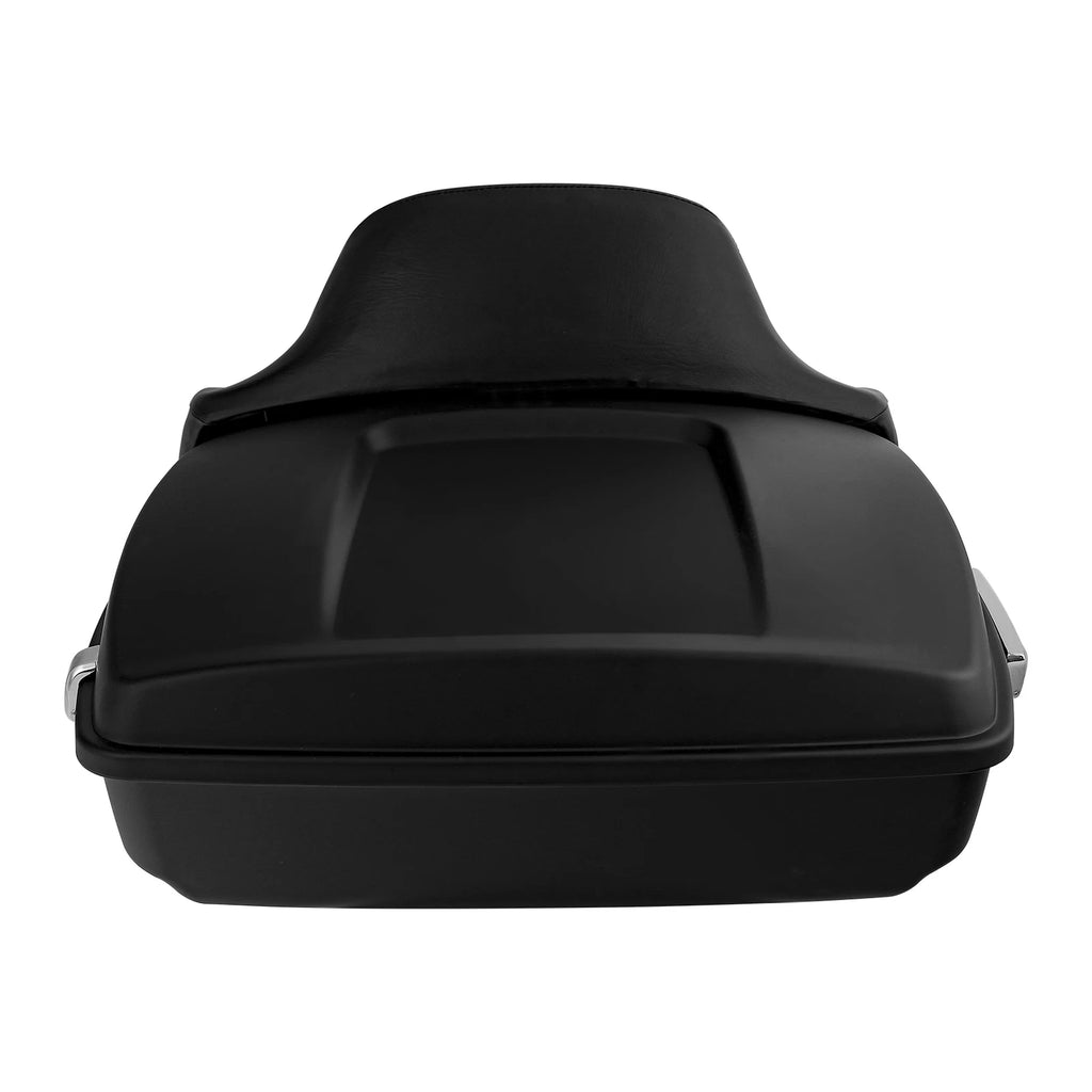 Matte Chopped Trunk Backrest Mount Rack Plate for Harley Touring (2014–2023)