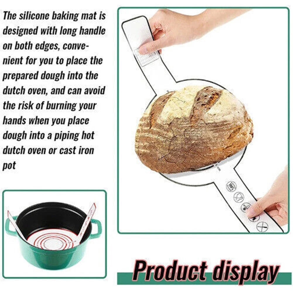 Flexible Dough Transferring Baking Mat with Long Handle