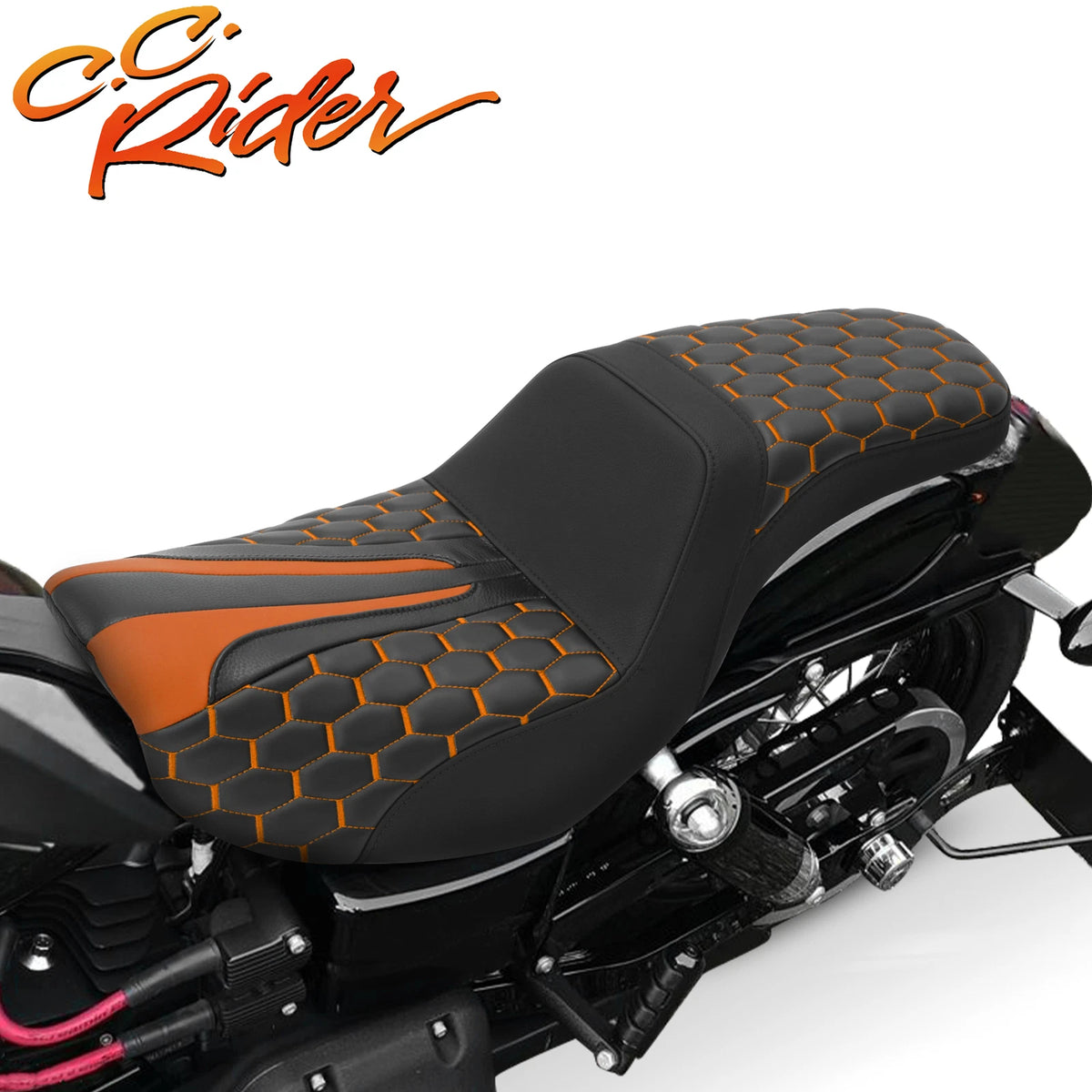 2X Driver Passenger Seat for Harley Dyna Super Wide Glide FXDC (2006–2017)
