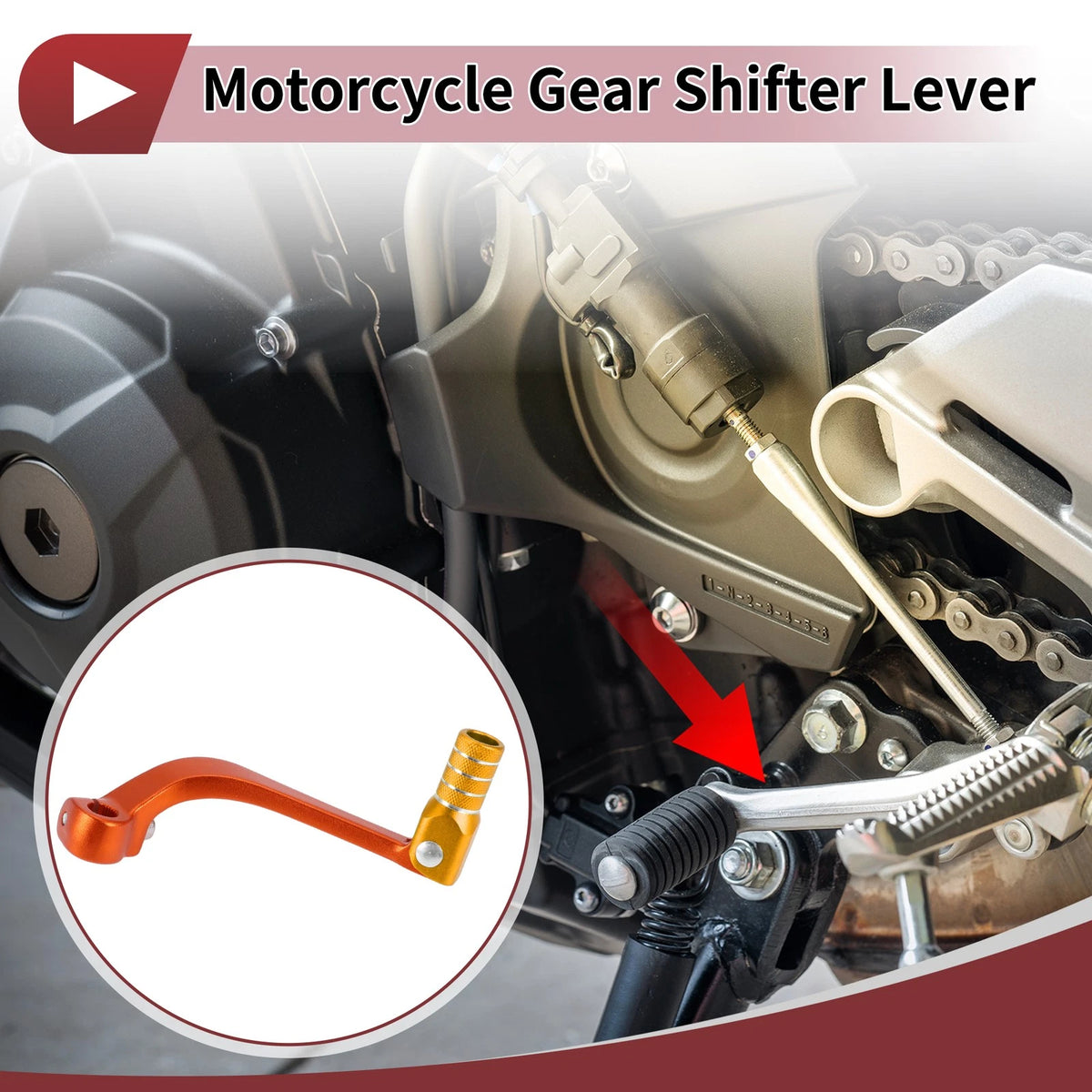 Folding Gear Shifter Lever for Honda CRF110F (2013–2018) Gold Tone