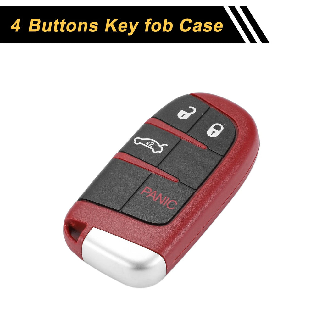 4 Button Key Fob Shell Case Replacement for Dodge Charger (2015–2023)