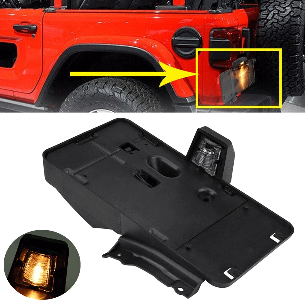Rear License Plate Holder w/ Light Tag Bracket 68137 For Jeep Wrangler JK 06-17