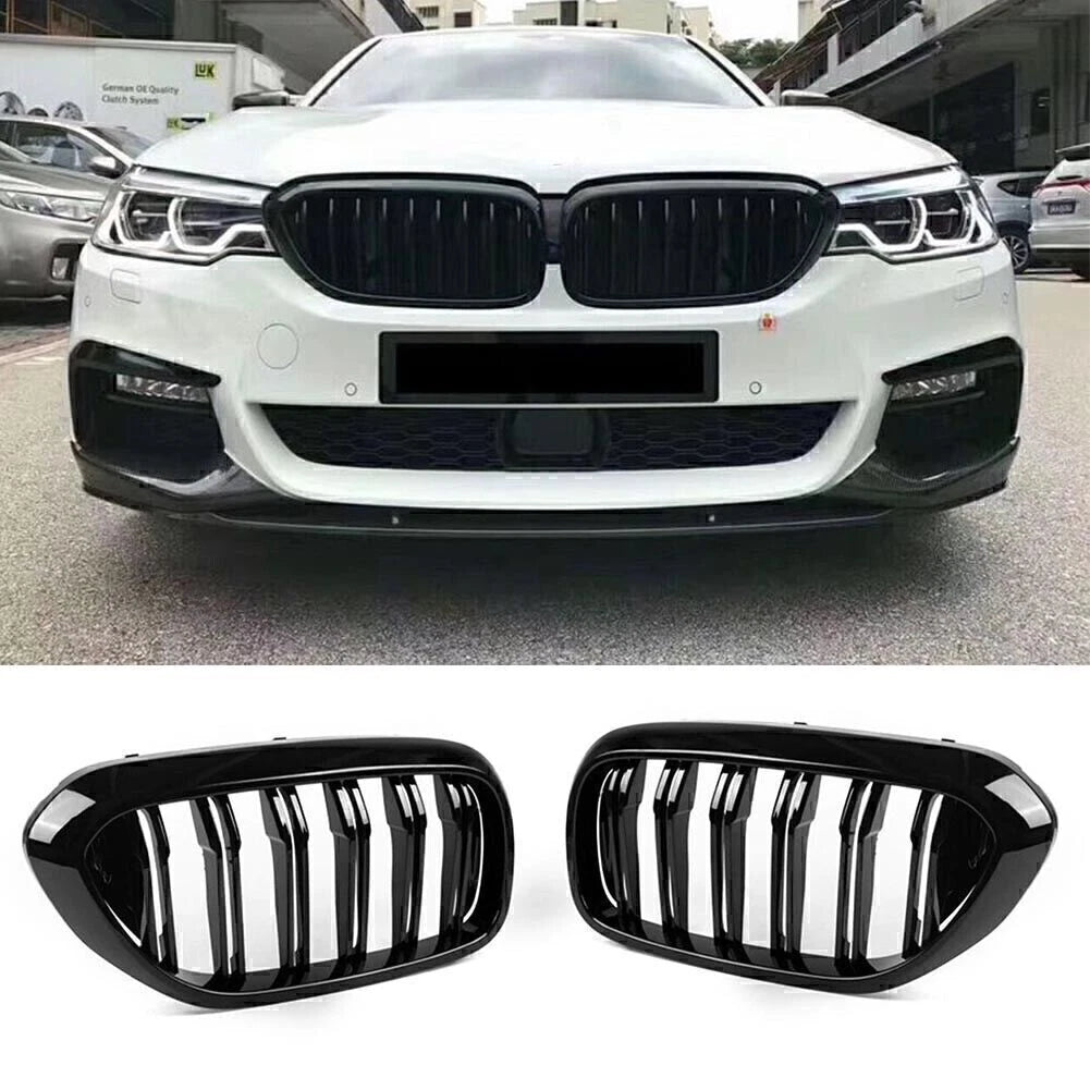 Front Upper Bumper Mesh Grille for BMW 5-Series G30 (2017–2019) Black