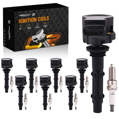 8x Ignition Coil & Spark Plug for Mercedes-Benz E550 G550 ML550 (2007–2015)