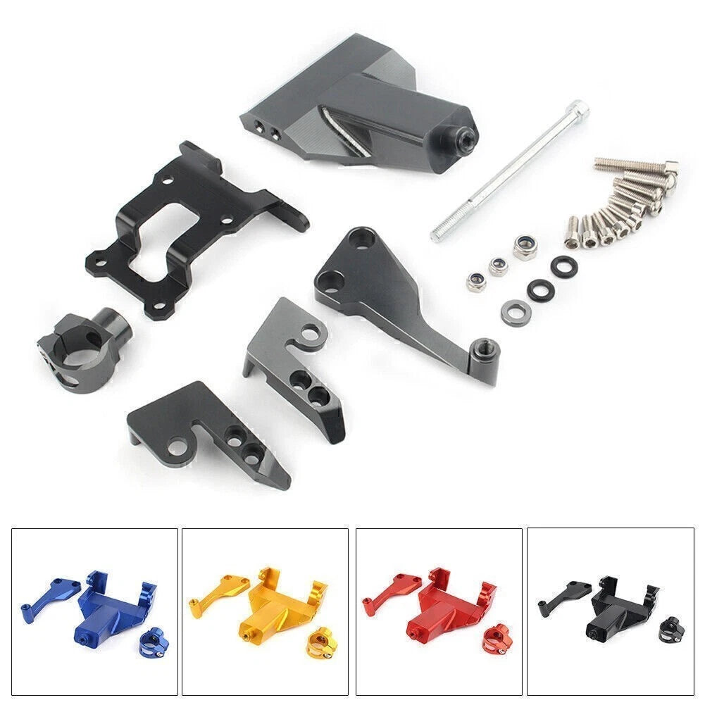 Steering Damper Bracket Stabilizer Mounting Kit for Yamaha MT07 FZ07 (2014–2017)