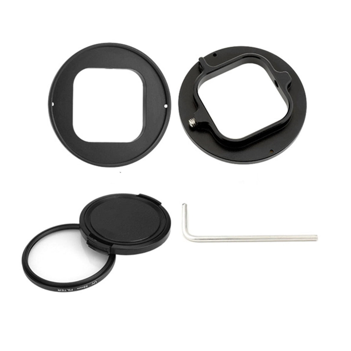 52mm UV Camera Lens Filter Adapter Ring for GoPro Hero 9/10 Black