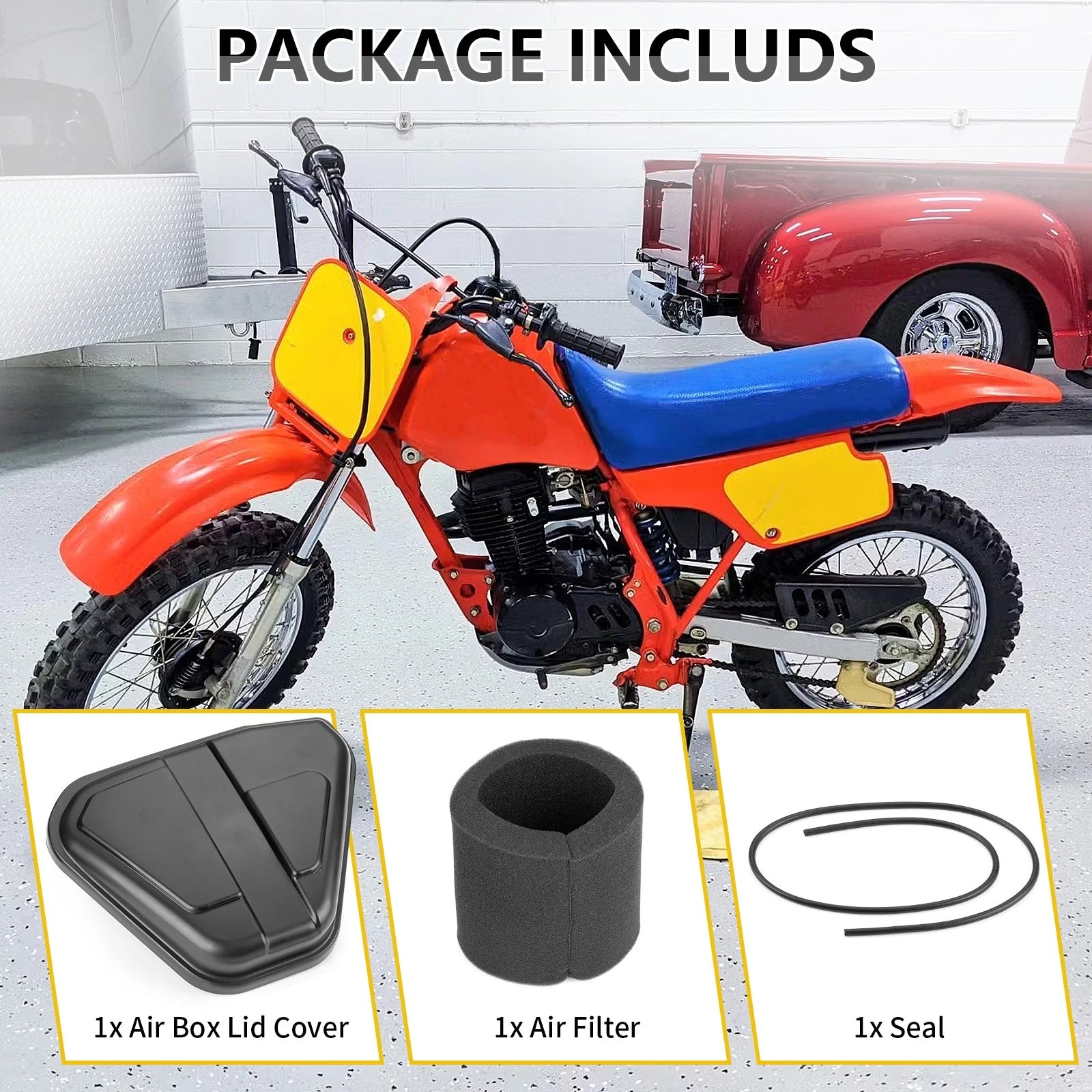 Air Box Lid with Air Filter for Honda XR80R XR100R CRF80F CRF100F (1996–2009) 17220-GN1-760