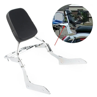 Chrome Passenger Backrest Sissy Luggage Rack for Yamaha XVS1300A V Star (2011–2017)