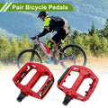 Bicycle Pedal Aluminum Alloy Reflective Strips Pair 14mm for Universal Fit