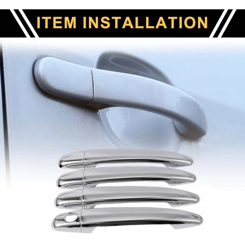 Exterior Door Handle Cover Set 4pcs for Toyota 4Runner (2003–2010) Chrome