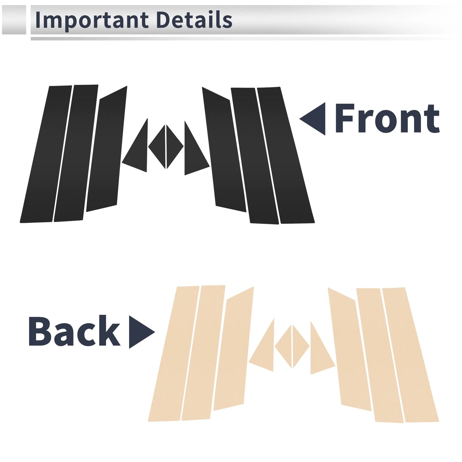 10 Pcs Door Pillar Window Trim Replacement for Mazda CX5 (2017–2024) Black