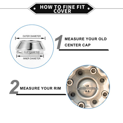 Set of 4 Wheel Hub Center Caps for 65mm ABS Silver Black