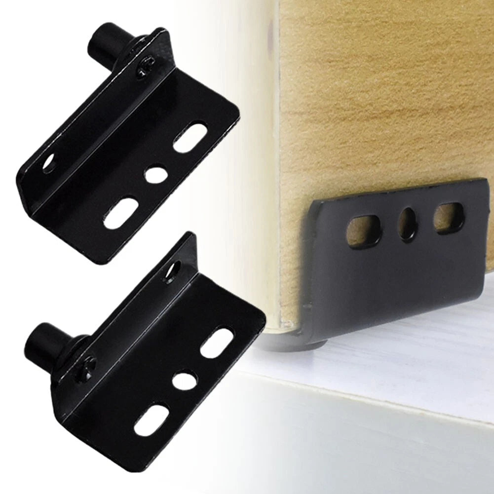 Set of 2 Pivot Hinges for Cabinet Doors (Black)