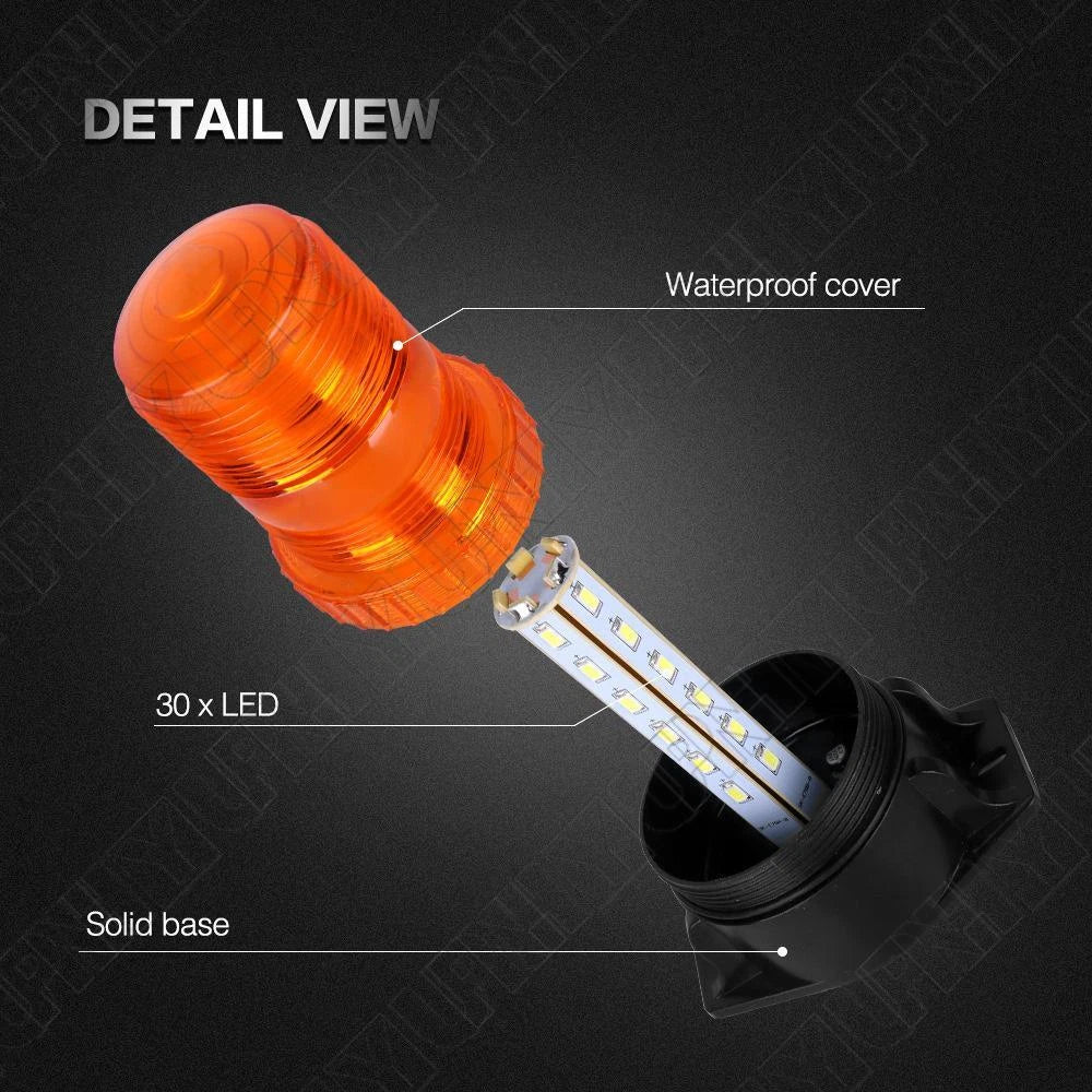 LED Flashing Beacon Strobe Light for Universal Vehicles (12V-30V)