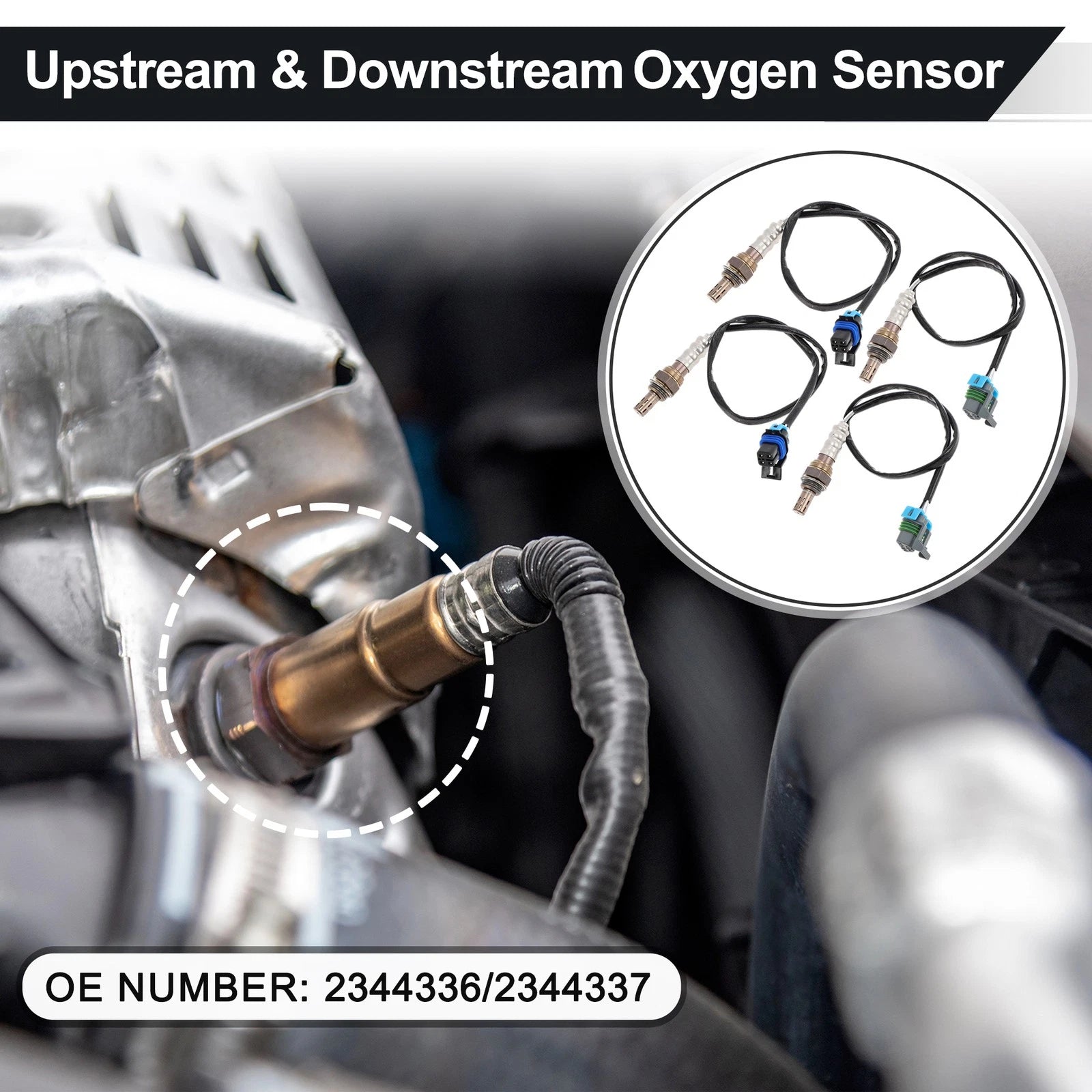 Oxygen Sensor Upstream Downstream Replacement for Chevrolet Avalanche 1500 (2002–2013)
