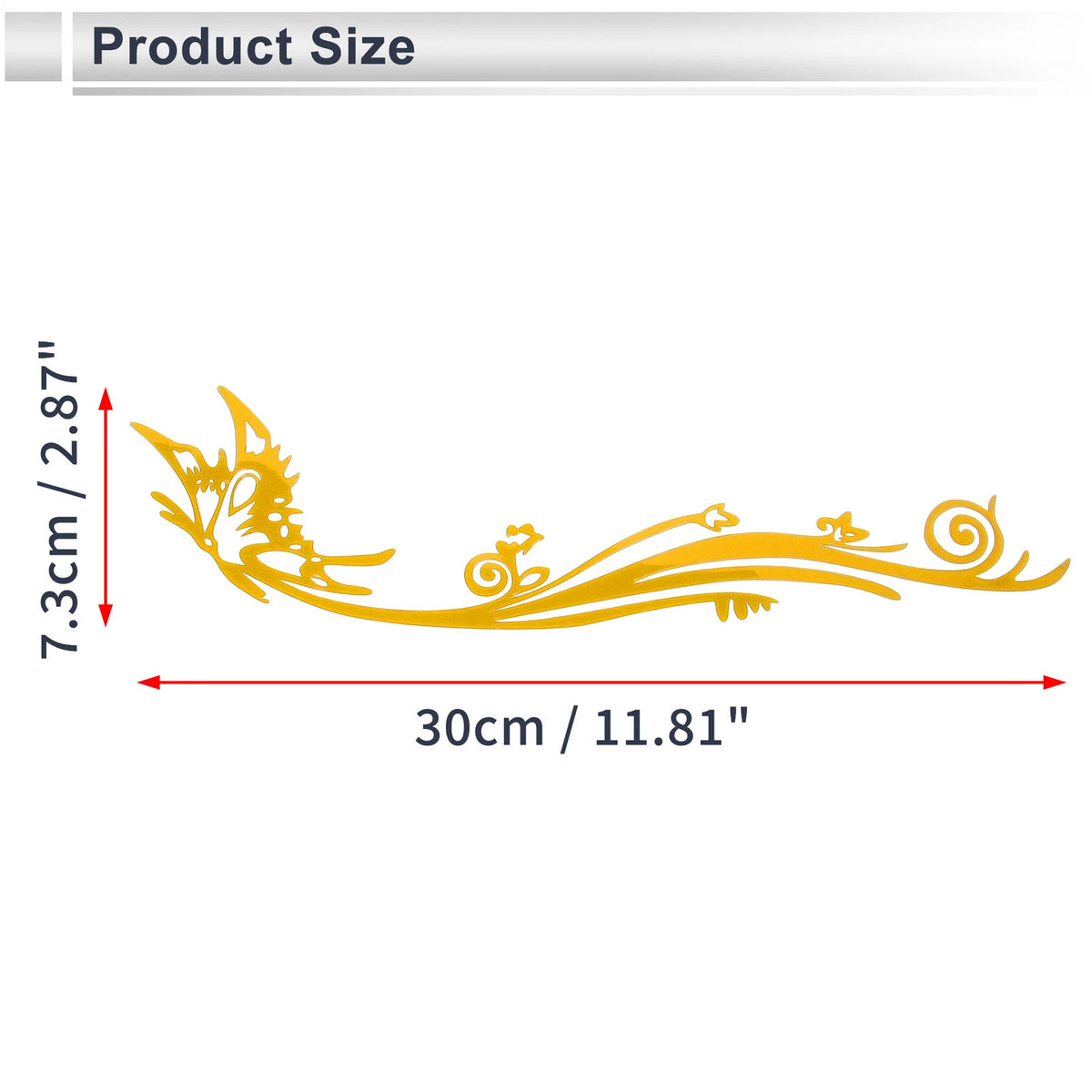 Reflective Bumper Decal for - Yellow Butterfly Pattern