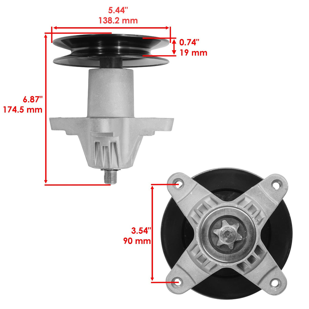 Spindle with Blade Replacement for MTD Craftsman Z6600 ZT-L54 (2016–2022)