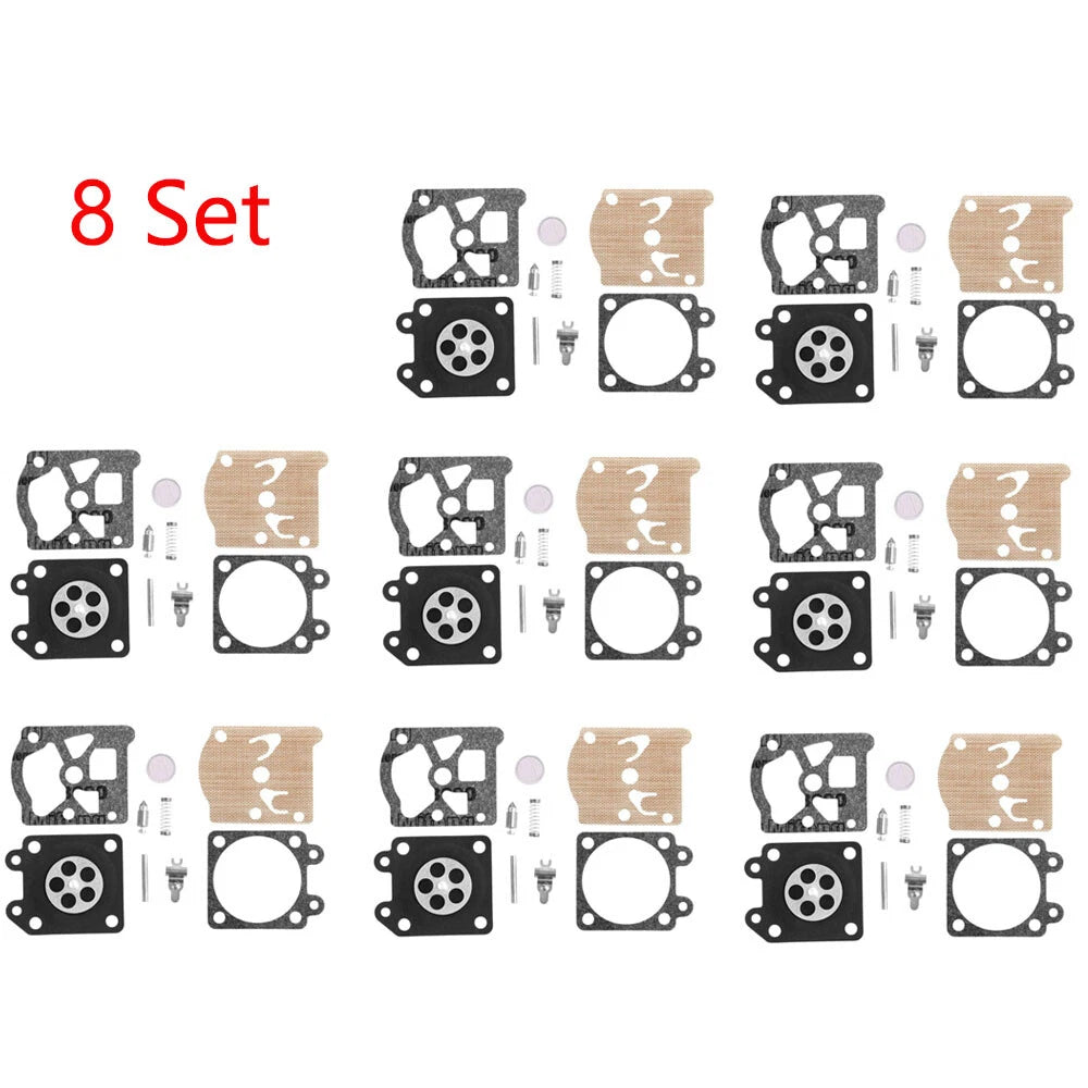 Set of 8 Carburetor Diaphragm Repair Kits for Chainsaw 4500 5200 5800