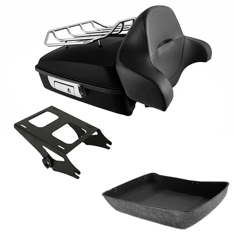 Matte Chopped Trunk Backrest Pad for Harley Touring (2014–2026)