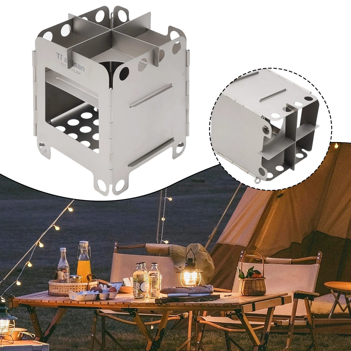 M Storage Pouch for Folding Wood Stove (Lightweight Pocket Alcohol Stove)