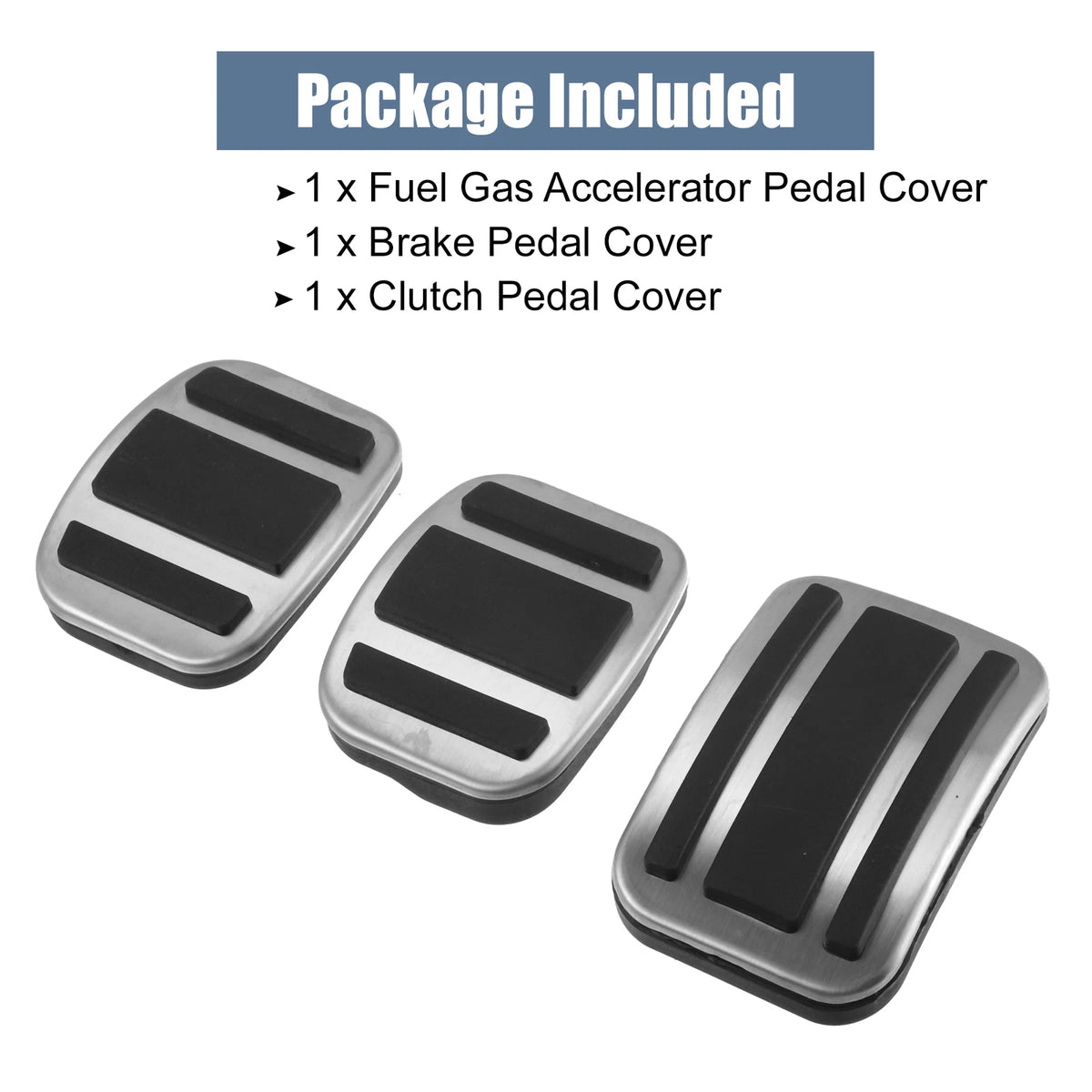 3X Accelerator & Brake Pedal Covers for Peugeot 3008 (2017–2021)