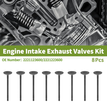8 Pcs Engine Intake Exhaust Valves Kit for Hyundai Elantra (2011–2016)