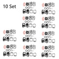 Set of 10 Carburetor Rebuild Kits for Walbro K20-WYL (Honda GX22/31, Echo GT1100/2101)