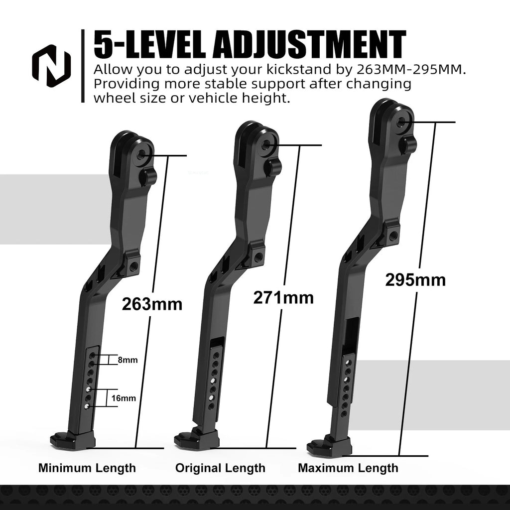 CNC Adjustable Foot Side Kick Stand for Sur Ron Light Bee (2019–2023)