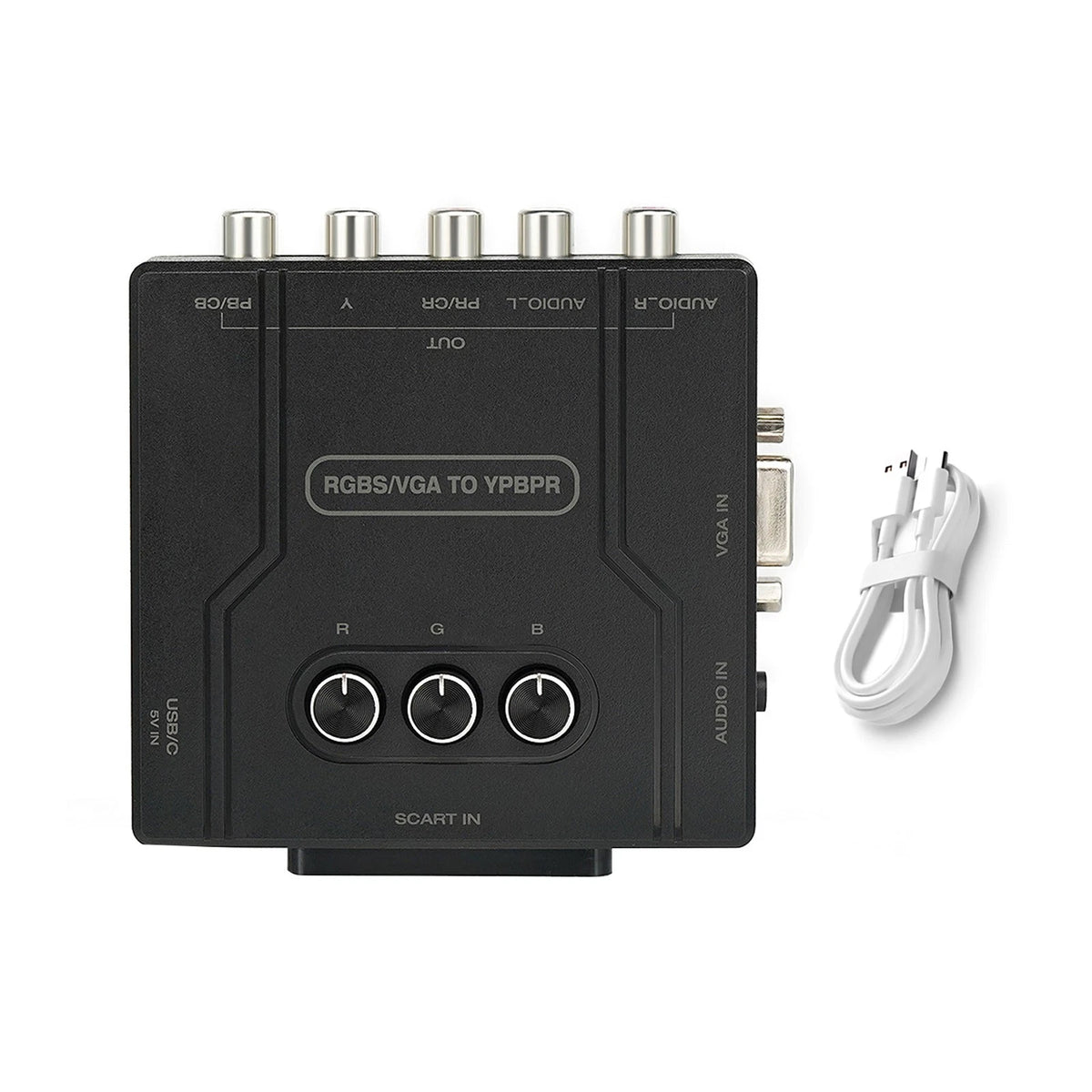 RGBS VGA to YPBPR Converter for SCART (480i–1080i)