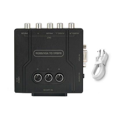 RGBS VGA to YPBPR Converter for SCART (480i–1080i)