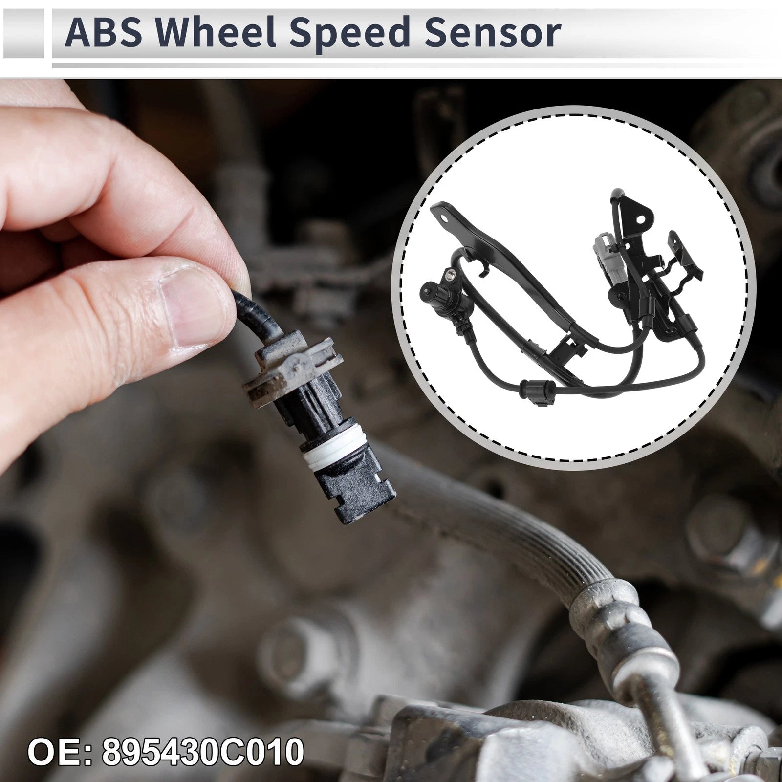 ABS Wheel Speed Sensor Front Left for Toyota Tundra (2000–2006) Replacement