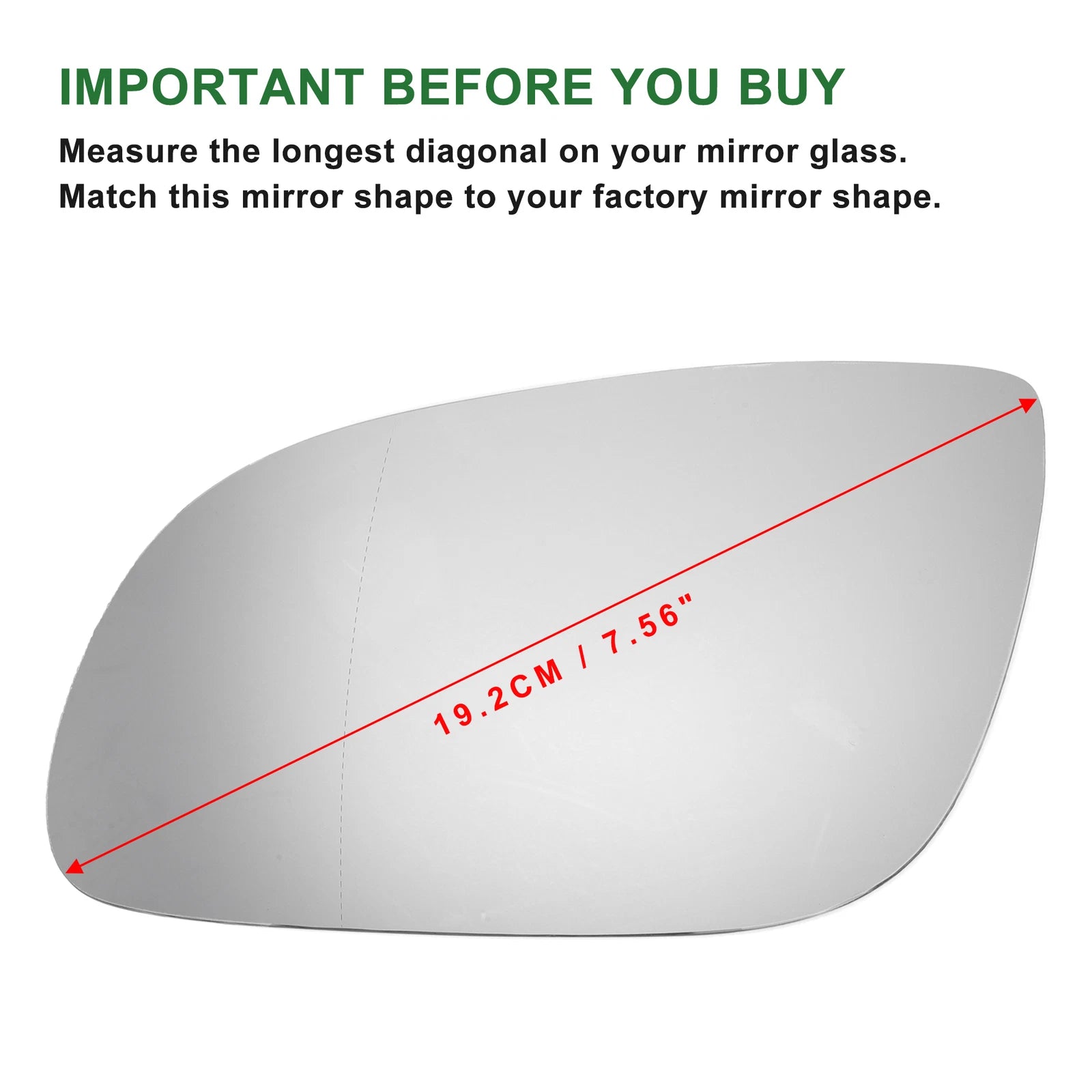 Heated Mirror Glass for Audi A8 (2002–2008)