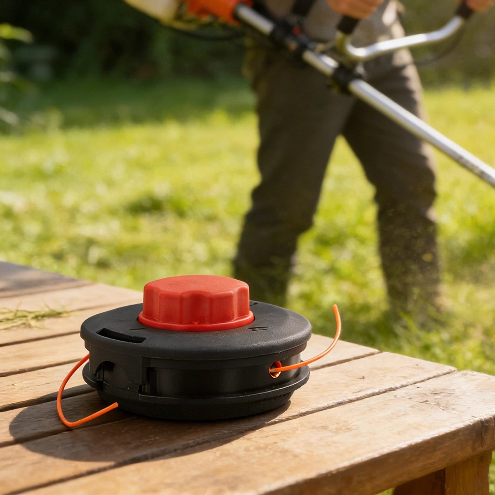 Brush Cutter Mowing Head M10 Thread for (No Rope, Quick Setup)