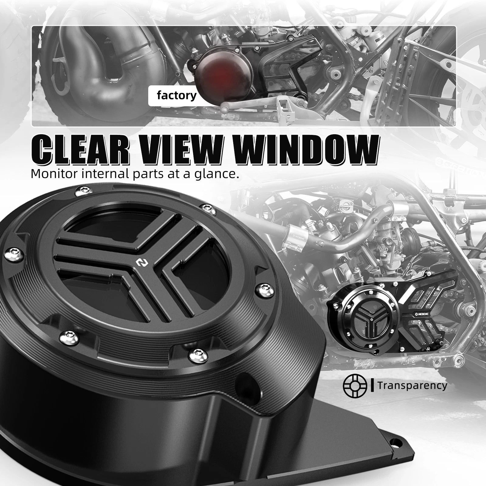 Engine Stator Cover with View Window for Yamaha Banshee 350 (1987–2006)