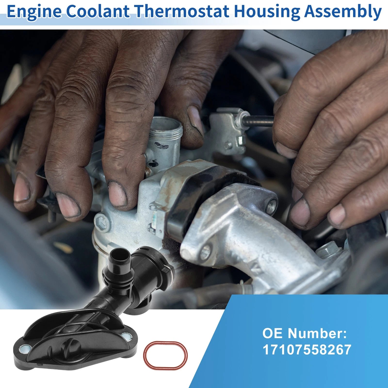 Engine Coolant Thermostat Housing Assembly Replacement for BMW X5 (2007–2013)