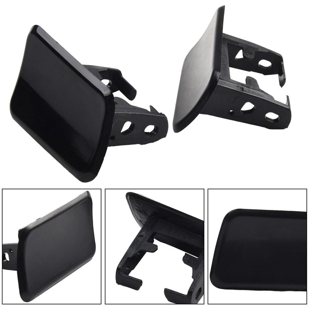 2Pcs Headlight Washer Nozzle Cover For 04-10 BMW X3 E83 61673416175, 61673416176