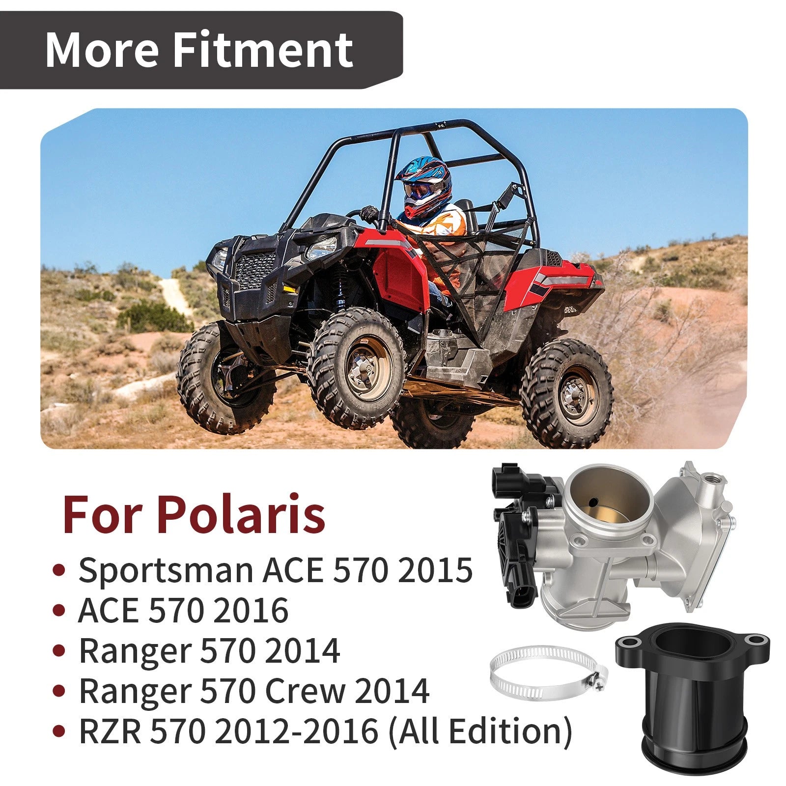 Throttle Body & Intake Manifold Boot for Polaris RZR 570 (2012–2016) 1205098