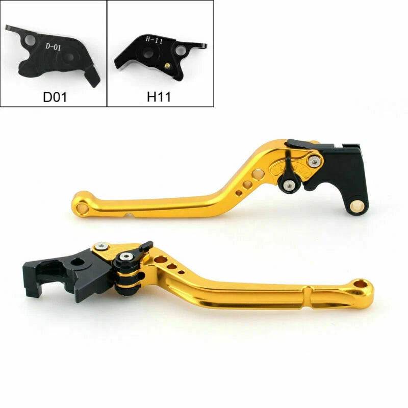 Long Brake Clutch Levers for Ducati Hypermotard 1100/SP (2007–2012) Gold T9