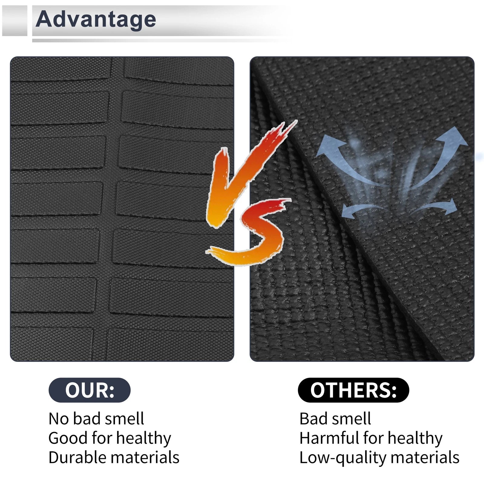 Cargo Liner Rear Trunk Mat for Mitsubishi Outlander (2022–2024) Long Grid Pattern