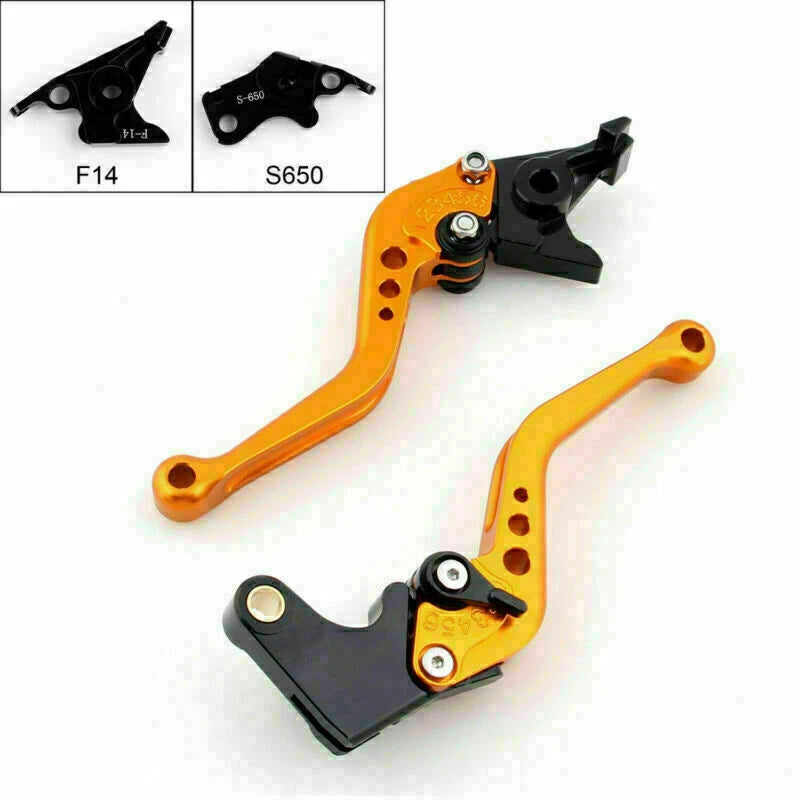Short Brake Clutch Levers for Suzuki SV650/S BL650/V-Strom 600/750 Katana (2003–2023) - Gold T