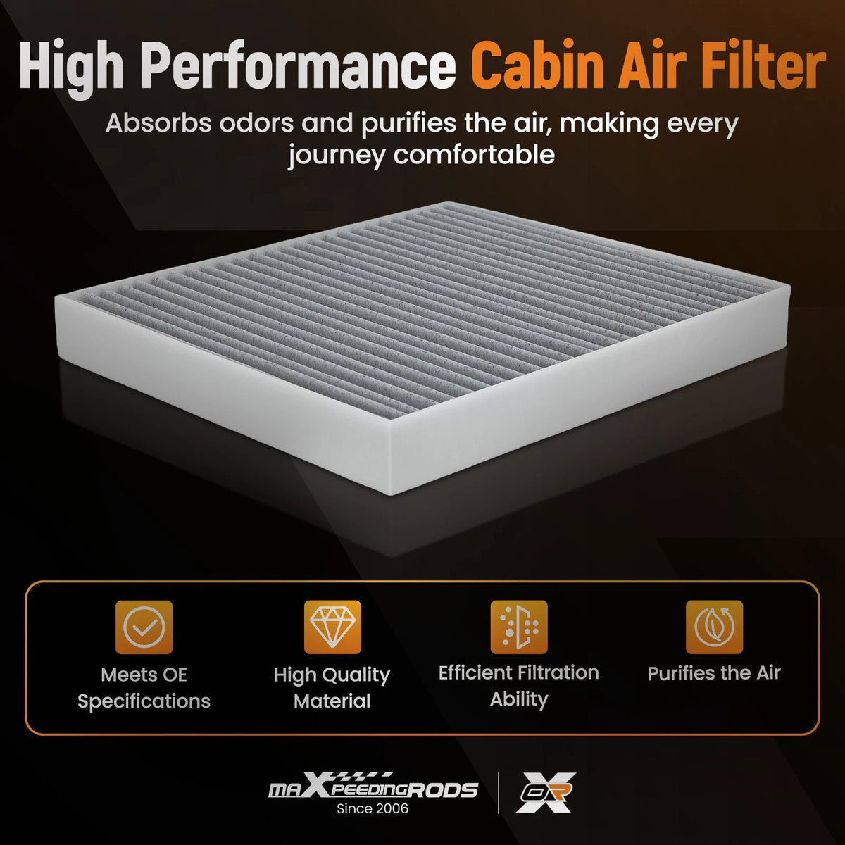 Cabin Air Filter for Ram 1500 V8 4.7L (2014–2015) 5058693AA CF10729 C25869 CAF2055