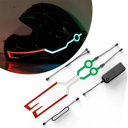 Luminous Waterproof Strip for Motorcycle Helmet (Does Not Apply)