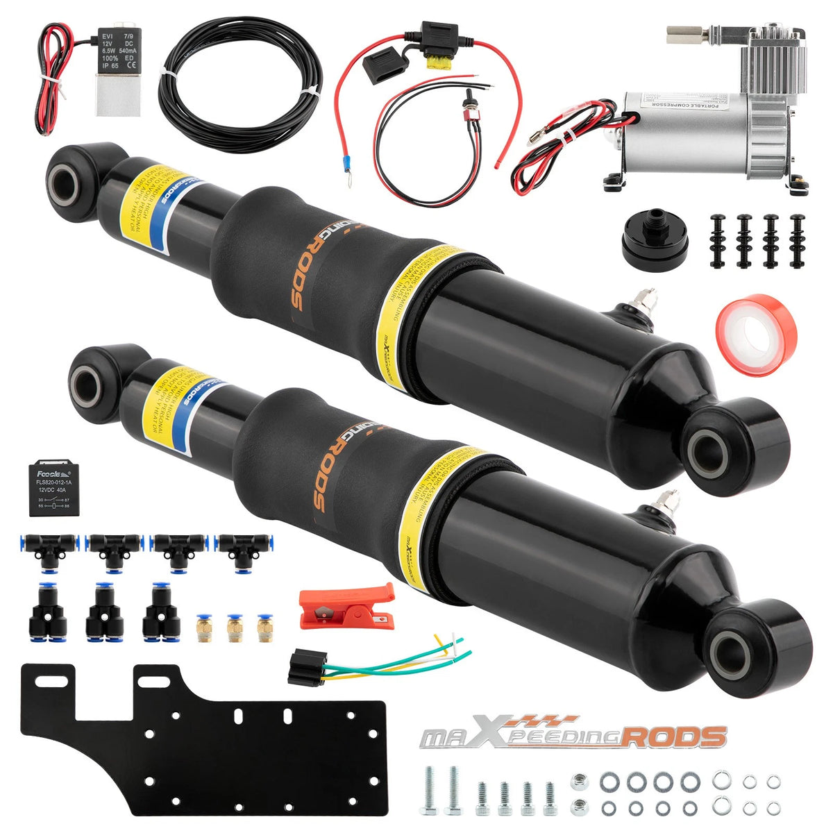 Rear Air Ride Suspension Kit for Harley Davidson Touring Bagger (1994–2023)