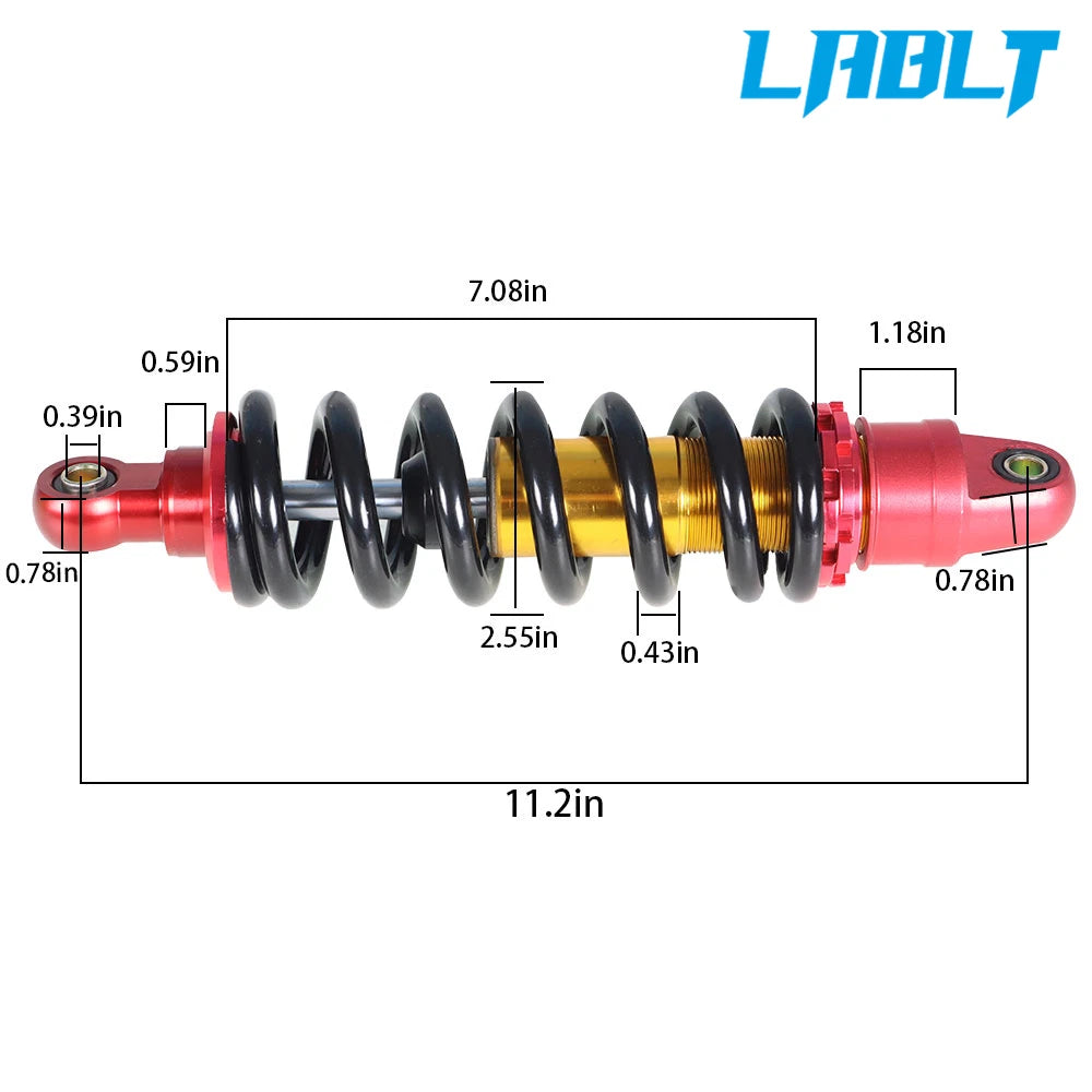 Rear Shock Absorber 285mm for Dirt Bike ATV Quad Buggy (11")